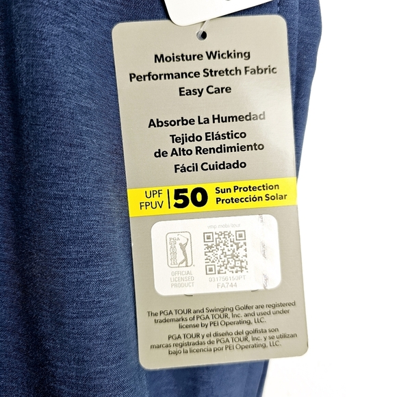 PGA Tour Navy Blue Golf Shorts NWT UPF 50 - Picture 5 of 8